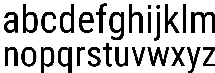 Roboto Condensed Regular Font LOWERCASE