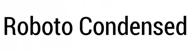Roboto Condensed  Frei Schriftart Herunterladen