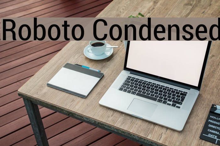 Roboto Condensed Font examples