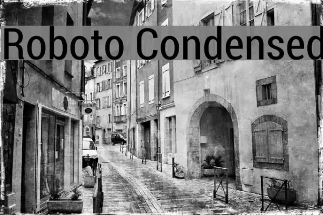 Roboto Condensed Font examples