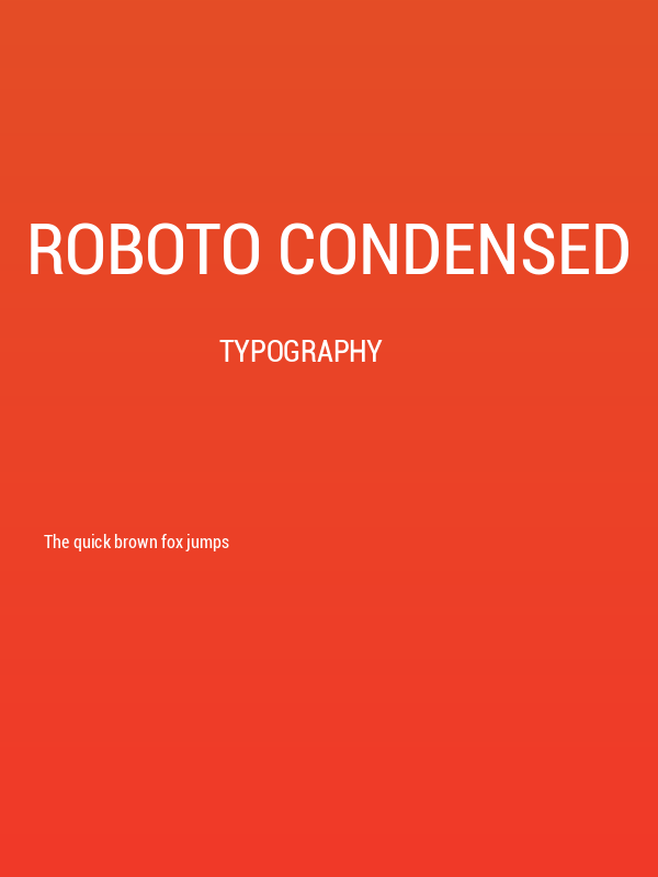Roboto Condensed Poster