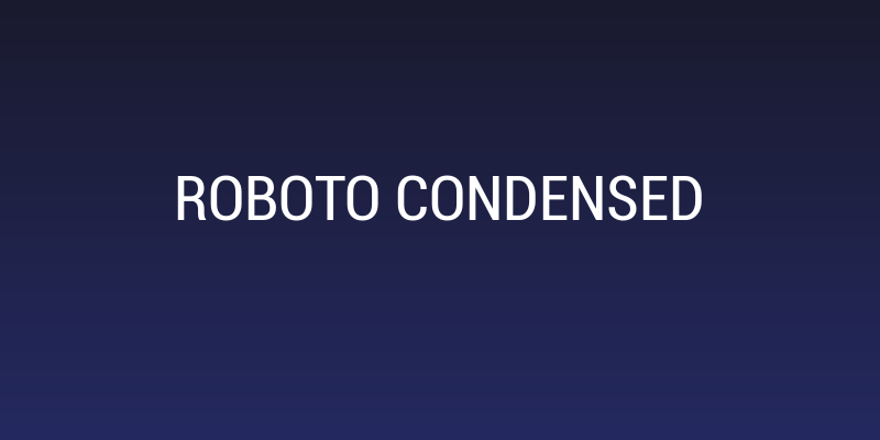 Roboto Condensed Social Header
