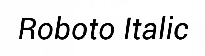 Roboto Italic 