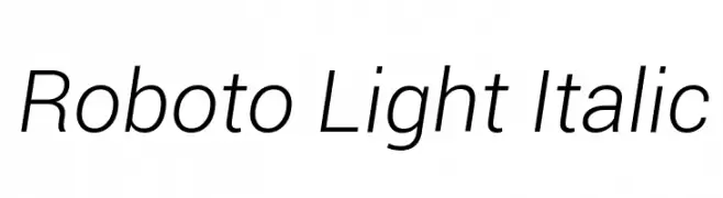 Roboto Light Italic  नि: शुल्क फ़ॉन्ट्स डाउनलोड