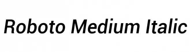 Roboto Medium Italic  नि: शुल्क फ़ॉन्ट्स डाउनलोड
