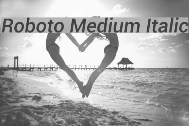 Roboto Medium Italic examples