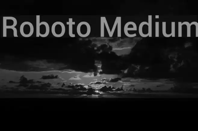 Roboto Medium Font examples