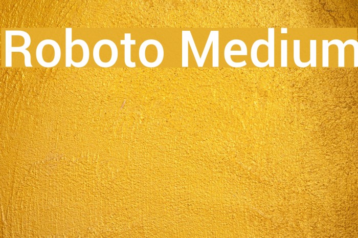 Roboto Medium Font examples