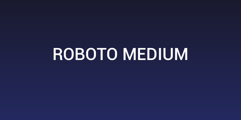Roboto Medium Social Header