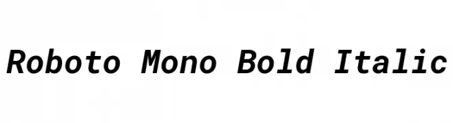 Roboto Mono Bold Italic  नि: शुल्क फ़ॉन्ट्स डाउनलोड