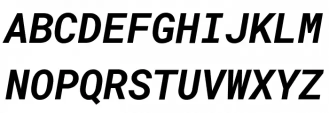 Roboto Mono Bold Italic Polices MAJUSCULES