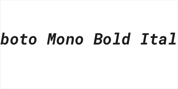 Roboto Mono Bold Italic Logo