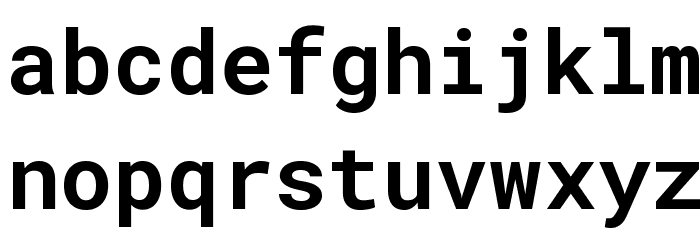 Roboto Mono Bold Font LOWERCASE