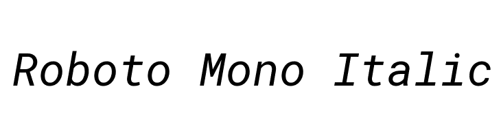Roboto Mono Italic Font