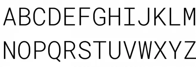 Roboto Mono Light フォント 大文字