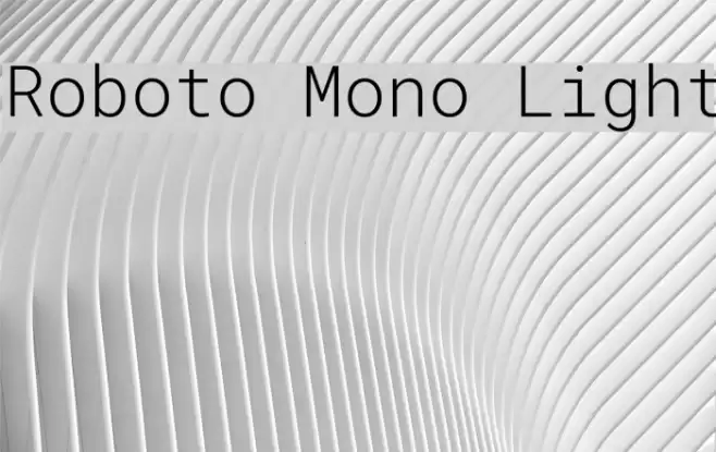 Roboto Mono Light examples