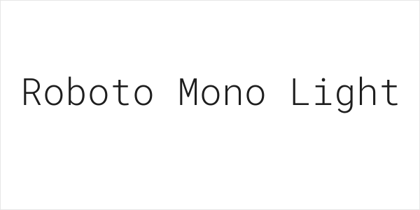Roboto Mono Light Logo