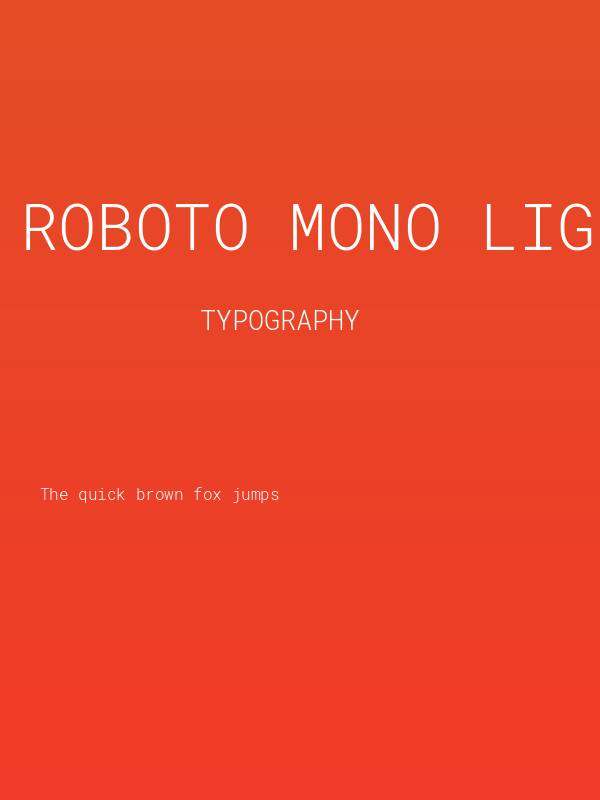 Roboto Mono Light Poster