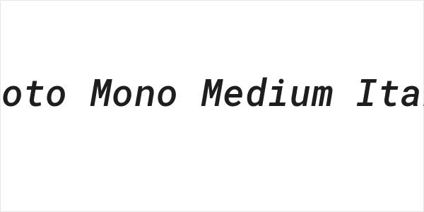 Roboto Mono Medium Italic Logo