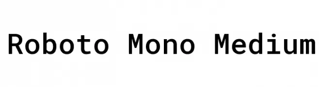 Roboto Mono Medium  नि: शुल्क फ़ॉन्ट्स डाउनलोड