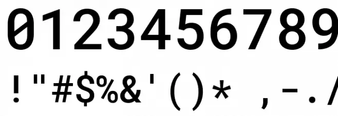 Roboto Mono Medium Font OTHER CHARS