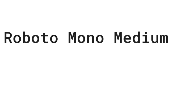 Roboto Mono Medium Logo