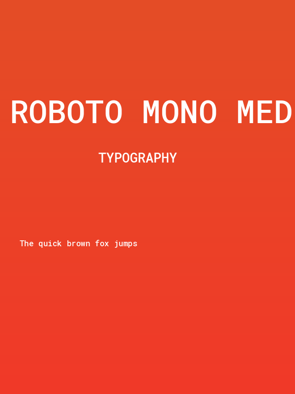 Roboto Mono Medium Poster