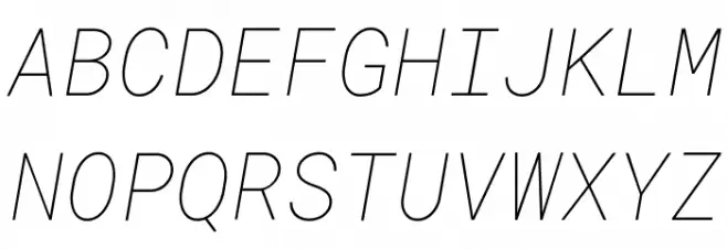 Roboto Mono Thin Italic