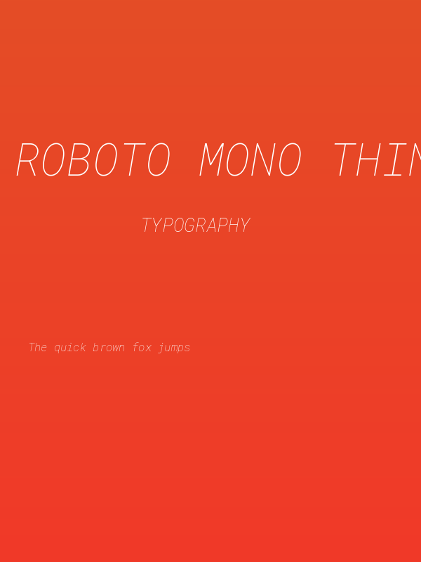 Roboto Mono Thin Italic Poster