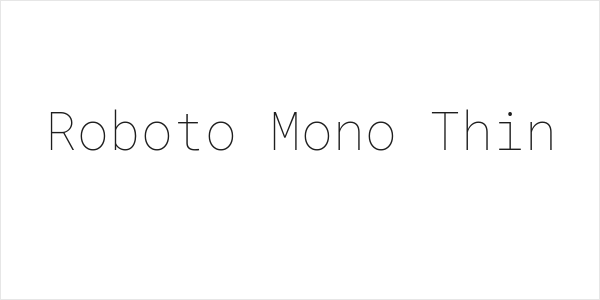 Roboto Mono Thin Logo