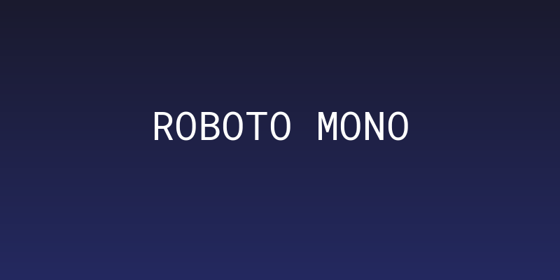 Roboto Mono Social Header