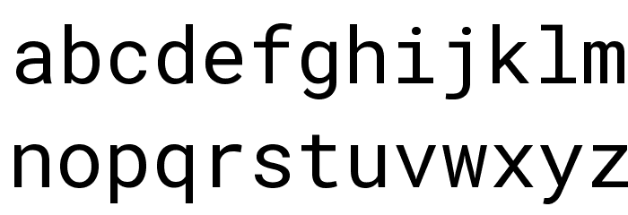 Roboto Mono Font LOWERCASE