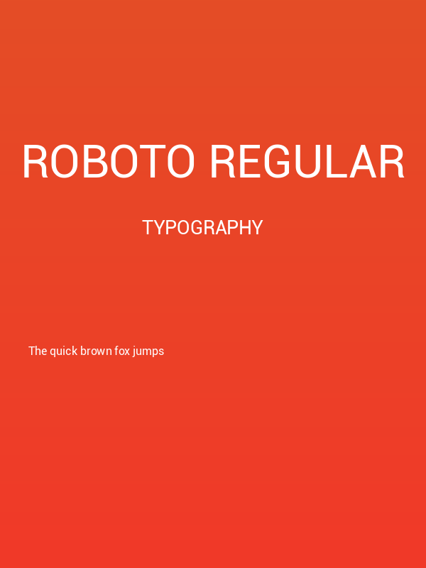 Roboto Regular Poster