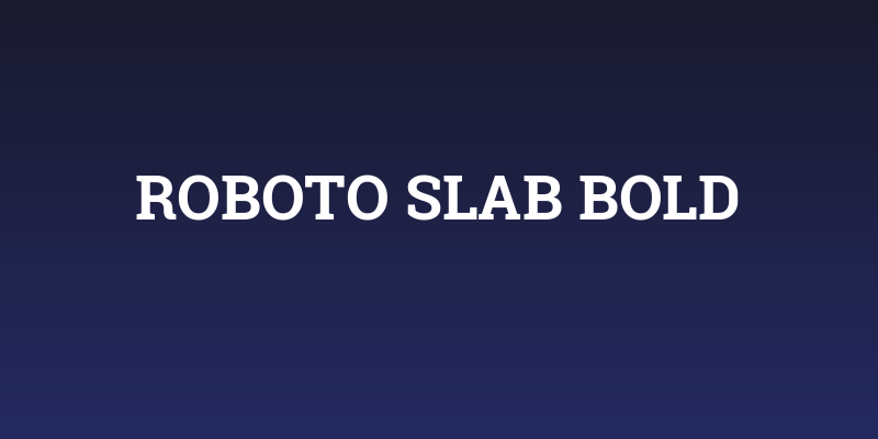Roboto Slab Bold Social Header
