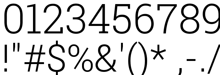 Roboto Slab Light Font OTHER CHARS