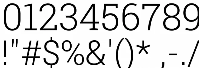 Roboto Slab Light Font OTHER CHARS
