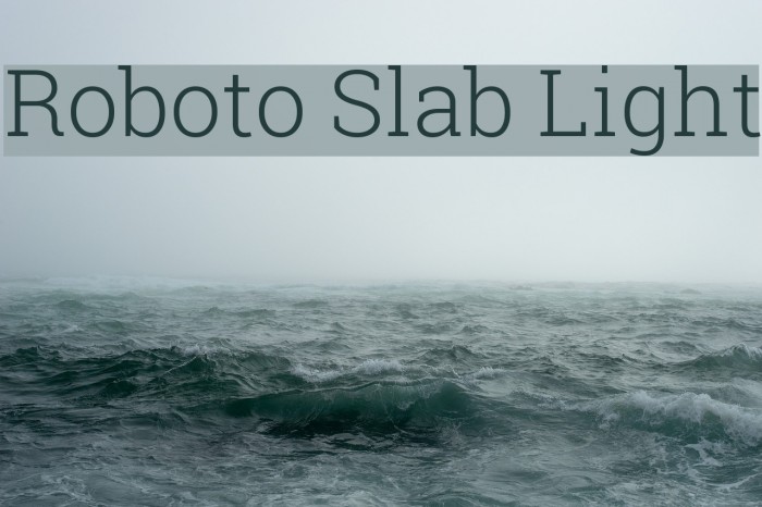 Roboto Slab Light Шрифта examples