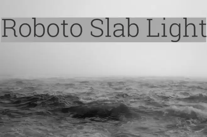 Roboto Slab Light Font examples