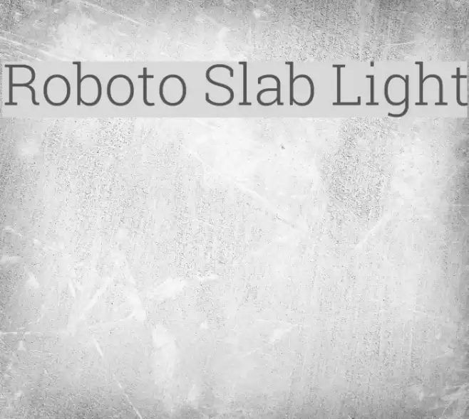 Roboto Slab Light Font examples