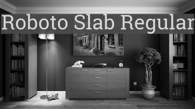 Roboto Slab Regular Polices examples