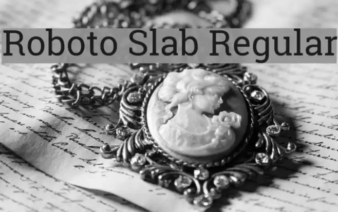 Roboto Slab Regular Polices examples