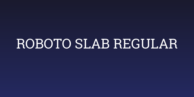 Roboto Slab Regular Social Header
