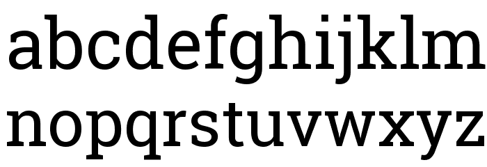 Roboto Slab Regular Font LOWERCASE