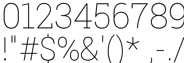 Roboto Slab Thin Font OTHER CHARS