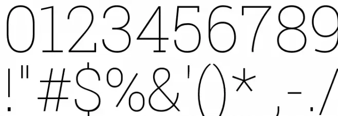 Roboto Slab Thin Font OTHER CHARS