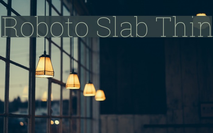 Roboto Slab Thin Font examples