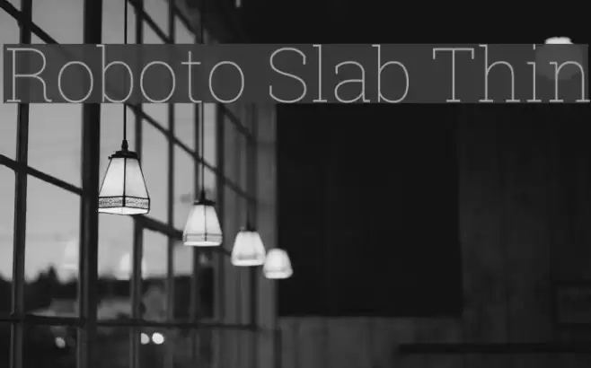 Roboto Slab Thin Font examples