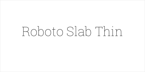 Roboto Slab Thin Logo