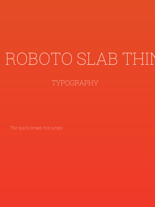 Roboto Slab Thin Poster