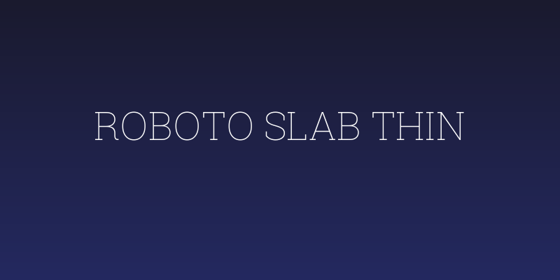 Roboto Slab Thin Social Header